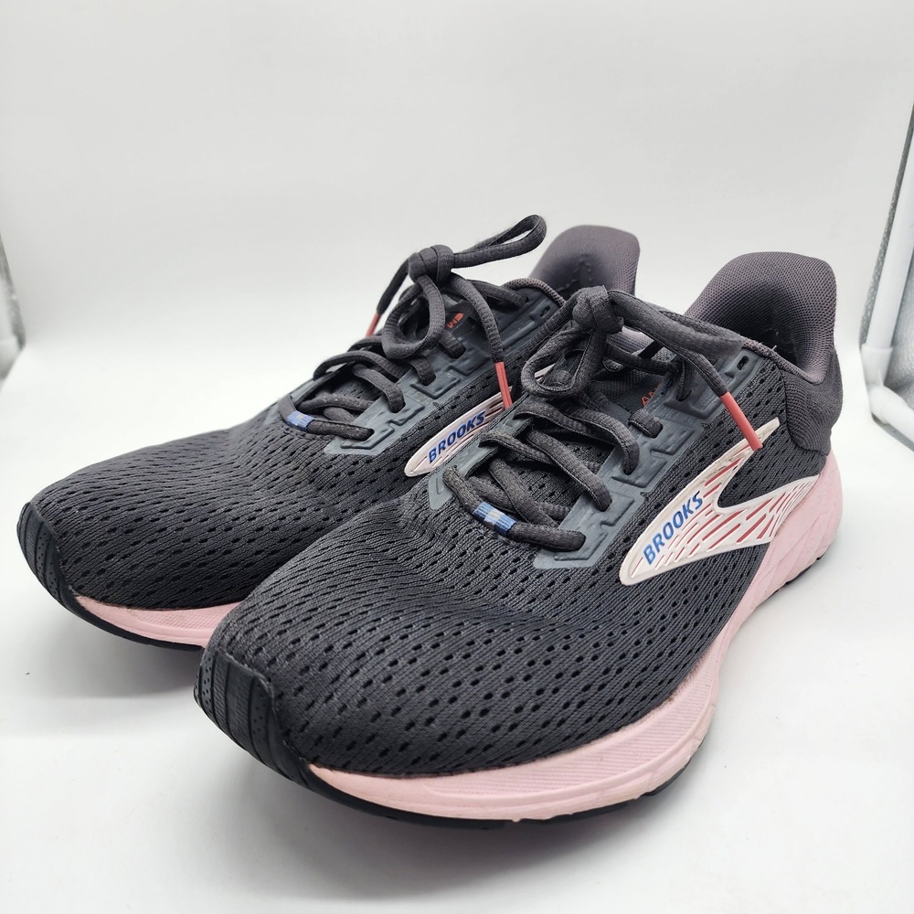 Brooks Anthem 6 Womens Running Shoes Grey Pink 1204031B028 Size 11 Medium B